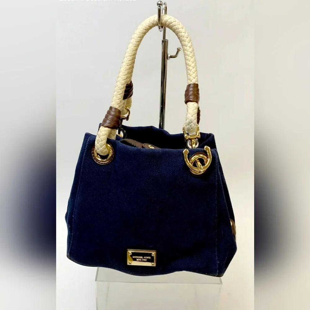 Michael Kors MK Designer Marina Nautical Tote Bag Satchel Purse